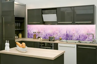 Produktbild von Küchenrückwand Folie Selbstklebend LAVENDEL 260 x 60 cm - Klebefolie - Dekofolie