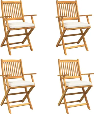 Produktbild von vidaXL Klappstuhl 4 stk. Braun Massivholz Akazie