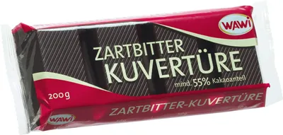 Obrázek produktu pro Wawi couverture hořká čokoláda 200g