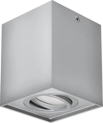 Produktbild von Deckenstrahler Aluminium B: 9,4 cm Aufputz in Silber GU10 quadratisch Deckenspot