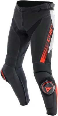 Zdjęcie produktu dla Dainese Super Speed skórzane spodnie czarny / biały / czerwony fluo 46
