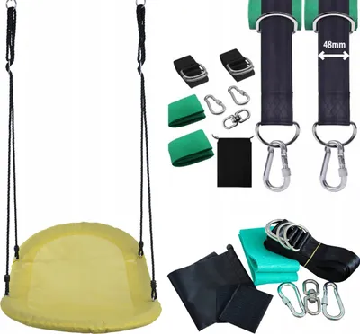 Produktbild von 4iQ Schaukel, Storchennest, 70x120 cm Gartenschaukel für Kinder, Spielplatz + Gurte