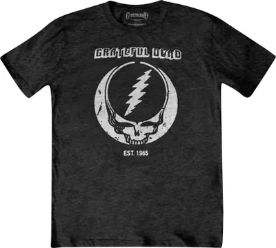 Image de Grateful Dead - "Est. 1965" T-shirt homme/femme unie RO439 (XL) (Noir)