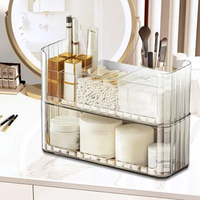 Immagine prodotto di Omgoods - Organizer trasparente per trucchi con 4 scomparti