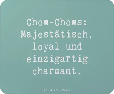 Produktbild von Mr. & Mrs. Panda Mouse Pad Spruch Chow-Chow Charme - Meeresbrise - Geschenk, Pflege von Chow-Chows, Hunderassen, Hund, Eigenschaften, unabhängig, mauspad laptop, Mousepad