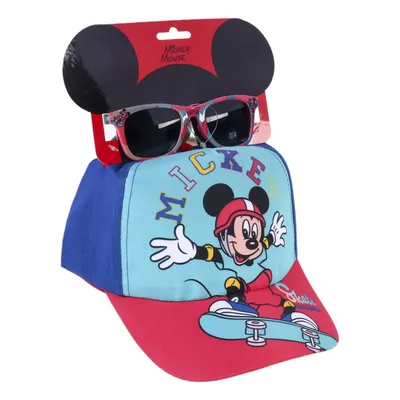 Image de Casquette Disney Mickey Mouse - casquette d'été stylée avec lunettes de soleil assorties