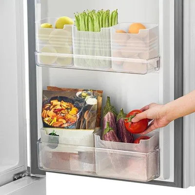 Immagine prodotto di Contenitore organizer per frigorifero, trasparente, 5 pezzi, in plastica