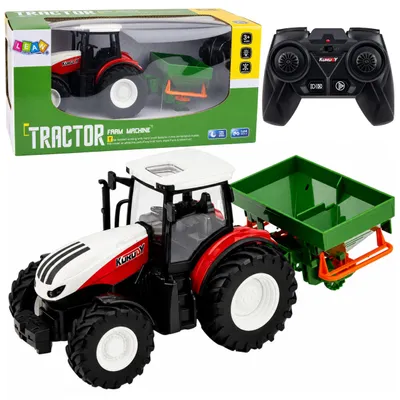 Produktbild von Rc Ferngesteuerter Landwirtschaftstraktor mit Sämaschinenbeleuchtung, Rot, 1:24
