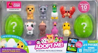 Produktbild von Jazwares AME0050 - Adopt Me! - Figurenset 10er-Pack, Haustiere