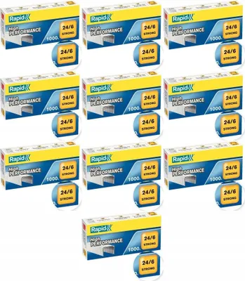 Zdjęcie produktu dla Rapid® 24855800 Zszywki 24/6 mm Mocne, ocynkowane, 1000 sztuk
