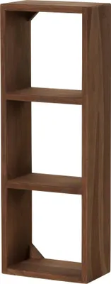 Image de MASSIVMOEBEL24 | Étagère murale en bois de Sheesham 35x20x100 smoked cherry teinté TORONTO #173