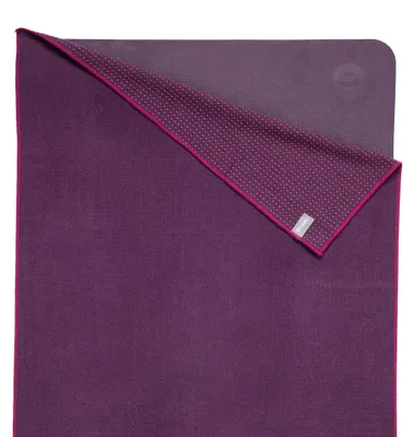 Produktbild von Yogatuch GRIP ² - Zweifarbig aubergine/lila