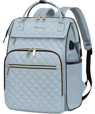 Imagen del producto de Mochila para portátil, acolchada, para mujer, ideal para el trabajo, viajes y la universidad, de 17 pulgadas, color azul