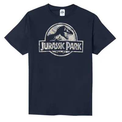 Produktbild von Jurassic Park - T-Shirt Logo für Herren TV2181 (S) (Marineblau)