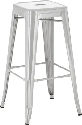 Produktbild von Barhocker, Hocker – stapelbares Design, platzsparend – moderne Optik. Farbe: Silber