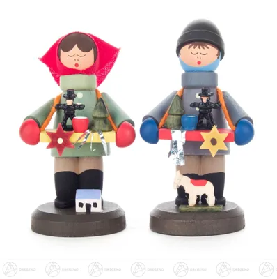Produktbild von Weihnachtliche Miniatur Striezelkinder groß (2)  Breite x Höhe x Tiefe 4 cmx8 cmx3,5 cm NEU