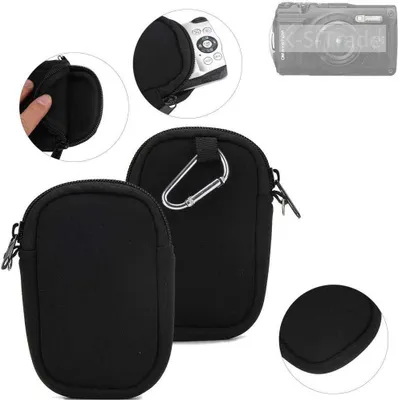 Produktbild von K-S-Trade® Kameratasche kompatibel mit OM System TG-7 Schutz-Hülle Kompaktkamera Tasche Travelbag sleeve case Neopren-Hülle Fototasche schwarz 1x