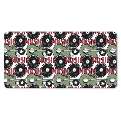 Produktbild von MuchoWow® Schreibtischunterlage Muster - Musik - Vinyl 80x40 cm - XXL Mauspad - Gaming Mauspad