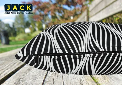 Produktbild von JACK 2er Set 30x50cm Motiv Outdoor Kissenhülle Kissenbezug Wasserfest Sitzkissen Lounge Kissen Garten Stuhl Lotus Effekt, Farbe:Abstrakt