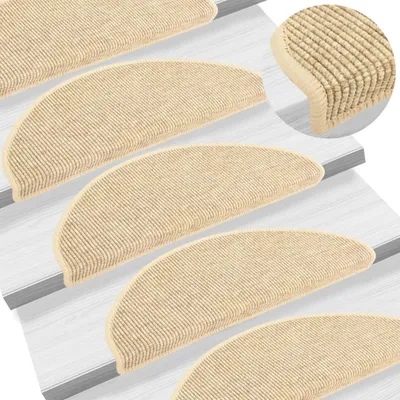 Produktbild von Stufenmatten 15 Stk. 65x21x4 cm Hellbeige Halbrund Groß