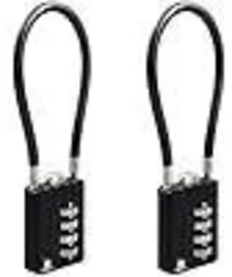 Produktbild von Zahlenschloss mit Kabel 4-stellig 18 cm 5 mm Schwarz 2 Stück