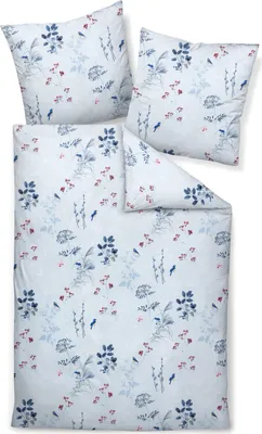 Produktbild von Janine Design Mako-Satin-Bettwäsche-Garnitur moments 98126 Farbe eisblau Größe 135x200+80x80