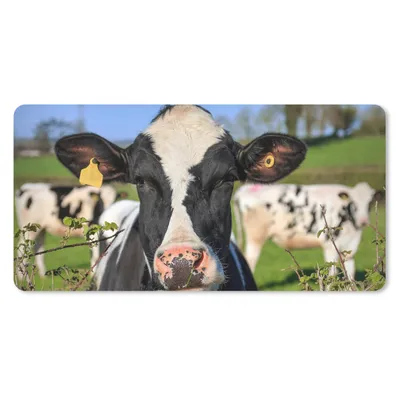 Produktbild von MuchoWow® Mauspad Mousepad Kuh - Zaun - Gras - Tiere 60x30 cm - Mousepads - Maus Mat - Pad - Mausunterlage - Nachhaltig