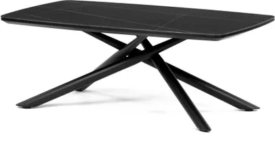 Obrázek produktu pro Stůl konferenční, deska slinutá keramika 120x70cm, černý mramor, nohy černý kov