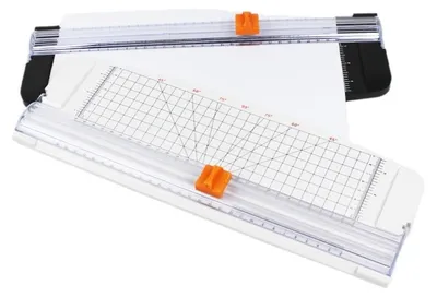 Image de INF Massicot A4 Portable Blanc - Coupe Précise pour Maison et Bureau