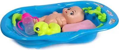 Immagine prodotto di Set di giocattoli da bagno - 802, anatra e bambola, colori a scelta - Per neonati, bambini e spiaggia, giochi d'acqua e nuoto