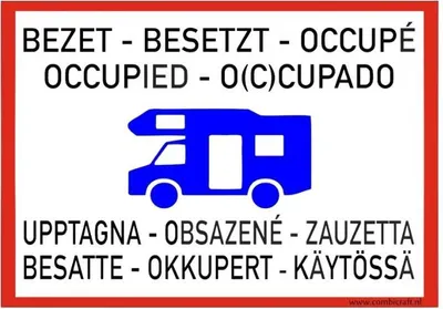 Image de Panneau CombiCraft Occupé camping-car – 30 x 21 cm