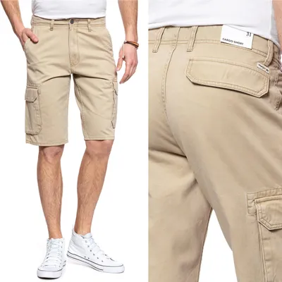 Produktbild von WRANGLER Herren, Shorts CARGO SHORTS, Regular fit, W31, Beige, kurze, hosen,