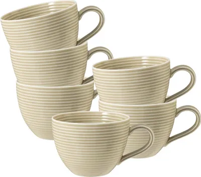 Zdjęcie produktu dla Seltmann Weiden Beat Sandbeige Filiżanka do kawy 0,26 l Zestaw 6 sztuk