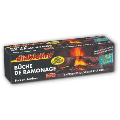 Immagine prodotto di Legna per spazzacamini - ACTO - DIABLOTIN - Diablotin Legna per spazzacamini - Rimuove fuliggine e catrame - Libretto di manutenzione incluso
