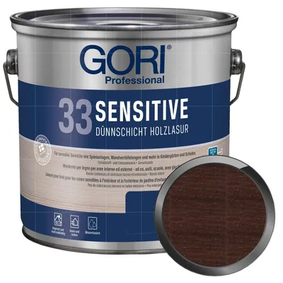 Produktbild von GORI Professional 33 SENSITIVE, Dünnschicht-Holzlasur, nussbaum, 2,5 l