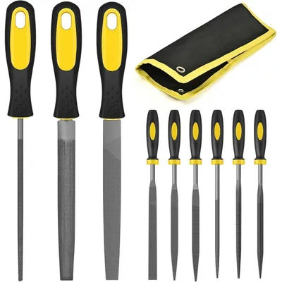Produktbild von Feilen Set 9-teilig Kohlenstoffstahl mit Aufbewahrungstasche für Holz & Metall