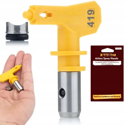 Obrázok produktu pre Zenthril EasyPerformance 419 – Vysokotlaková Tryska na Farbu | Šírka Striekania 20 cm | Pre Akrylové a Latexové Farby | Kompatibilné s Graco, Wagner