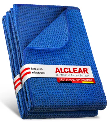 Immagine prodotto di ALCLEAR 820901_2, set di 2 panni in microfibra, panno asciugatura auto XXL, 60x40 cm