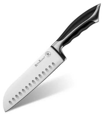 Image de Couteau de cuisine en acier Rosmarino Blacksmith's Santoku