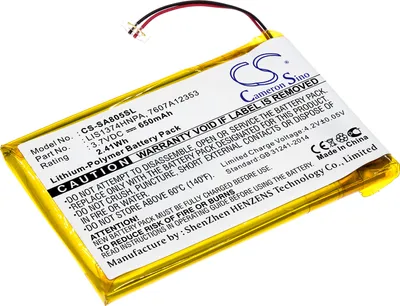 Produktbild von TECHTEK Akku Kompatibel mit [Sony] NW-A805, NW-A805B, NW-A805P, NW-A805W, NW-A806B, NW-A806P, NW-A806V, NW-A806W, NW-A808B, NW-A815, NW-A816, NW-S639