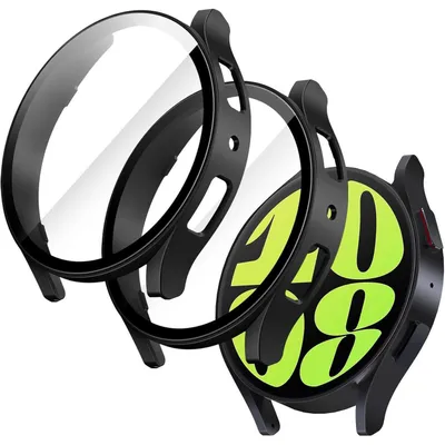 Obrázek produktu pro Ochranné pouzdro s ochranným sklem pro chytré hodinky Samsung Galaxy Watch 6 44mm, 2 kusy, černá barva