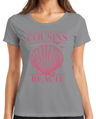Productafbeelding van COUSINS BEACH - Strandshirt met schelpendesign, marineblauw, maat XL