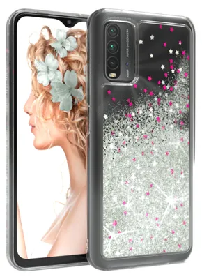 Produktbild von EAZY CASE - Glitzer Hülle kompatibel mit Xiaomi Redmi 9T Glitzer Schutzhülle, Soft Case, Backcover Transparent mit Motiv