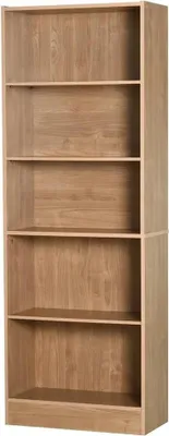 Image de Bibliothèque - Bibliothèque indépendante à 5 étages - Trois étagères réglables - Pour le salon - A monter soi-même - Marron