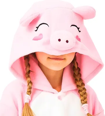 Produktbild von Pyjama Onesie Kigurumi Kostüm für Kinder Schwein 104