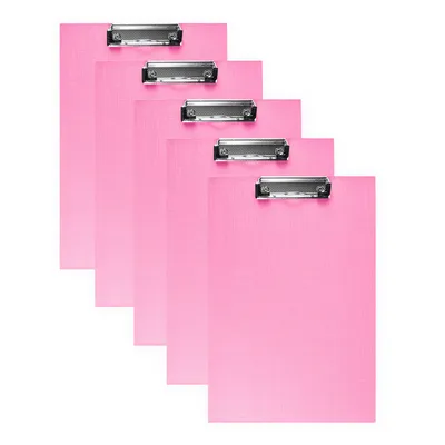 Produktbild von 10 Stück DIN A4 Klemmbretter Schreibbrett Schreibunterlage Klemmmappe Schreibplatte Pink