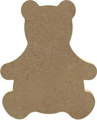 Immagine prodotto di Orsacchiotto in legno MDF da decorare - 10 cm