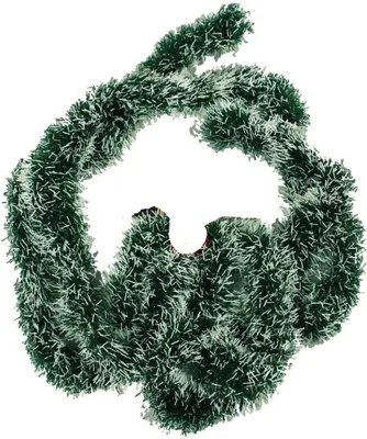 Produktbild von HAAC 5er künstliche Girlande Tannengirlande Tanne grün / weiß 2 Meter Weihnacht