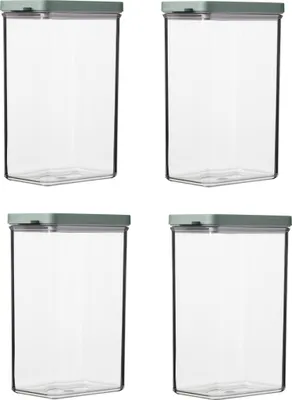 Produktbild von Mepal | Omnia Vorratsdosen Set | 4-teiliges Spar-Set | 2000 ml | Nordic Sage | optimal für trockene Lebensmittel | luftdicht und stapelbar | modernes Design