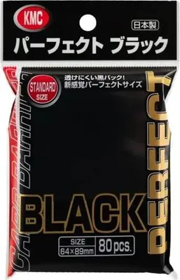 Produktbild von KMC Standard Sleeves - Perfect Black Sleves (80) (64x89mm)